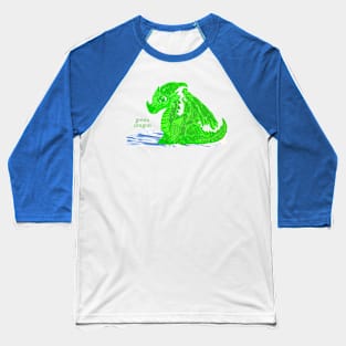 a funny green dragon Baseball T-Shirt